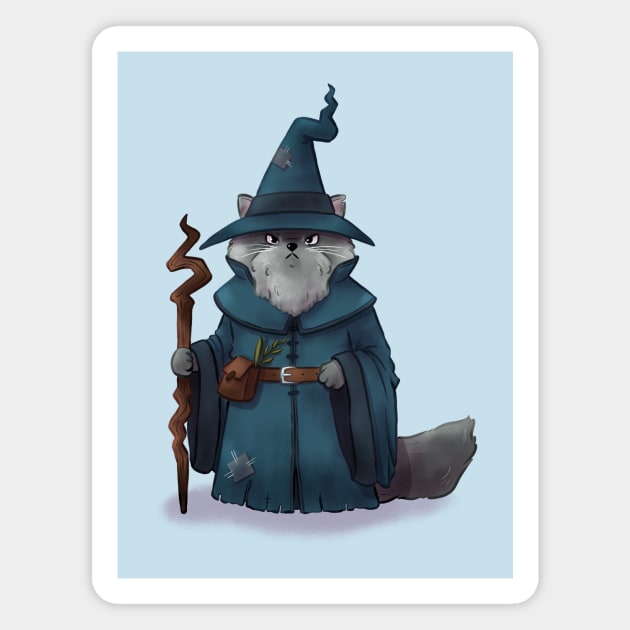 Wizard Cat Magnet by Melissa Jan